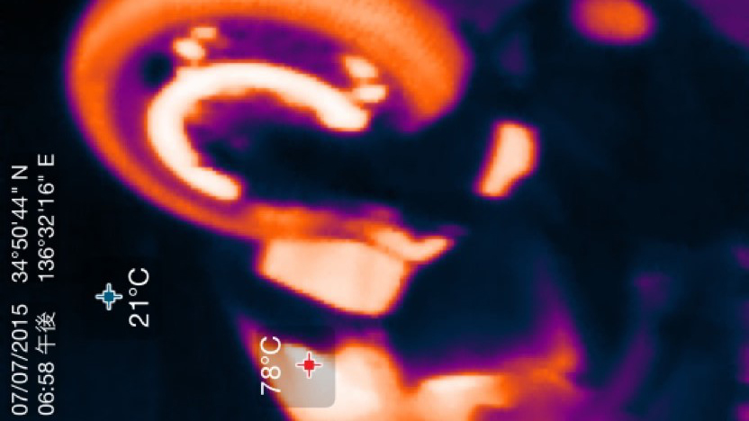 走行中リアルタイム計測(温度)